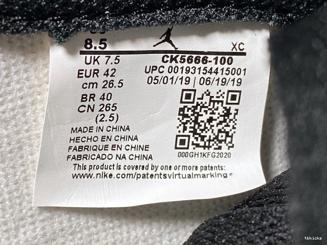 Cheap TBK Fearless 1 Retro Air Jordan OG High CK5666-100 0708